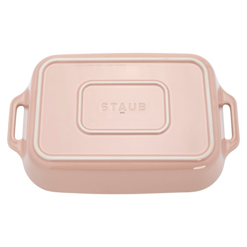 Staub Macaron Light Pink 3-Piece Rectangular Stoneware Baking Dish Set - image 1 of 7