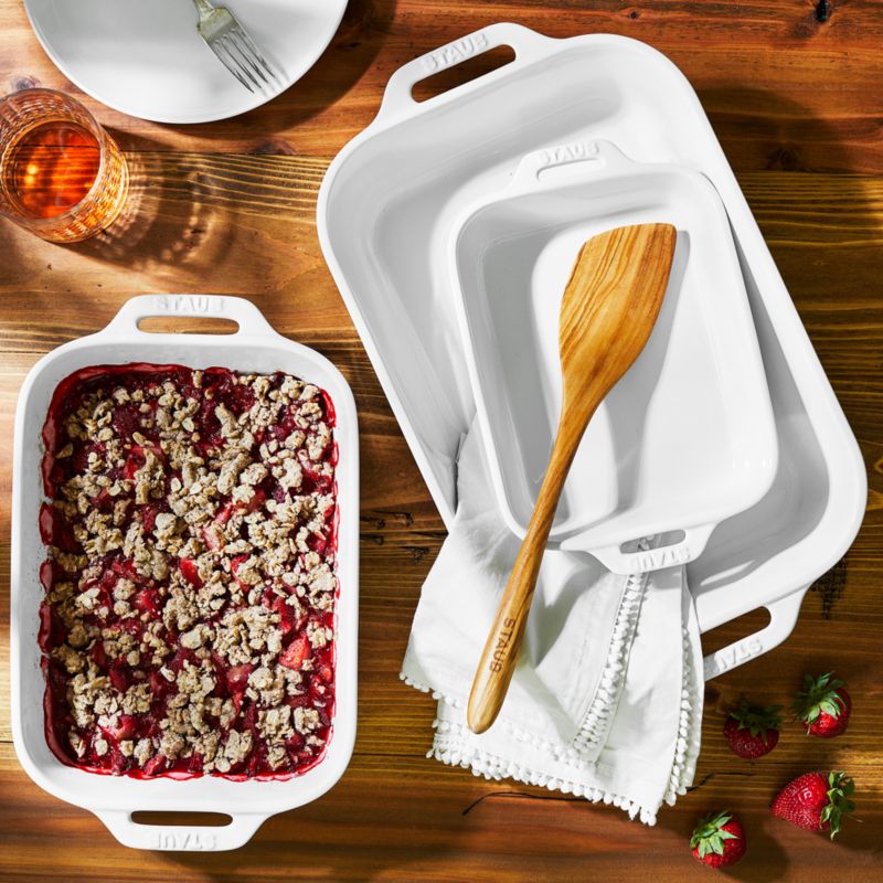 Staub ® White Rectangular Baking Dishes, Set of 3 - image 6 of 9