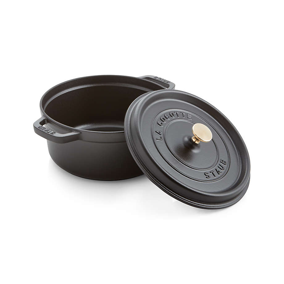 Staub Enameled Cast Iron Embossed Twist Dutch Oven, 4 1/4-Qt.