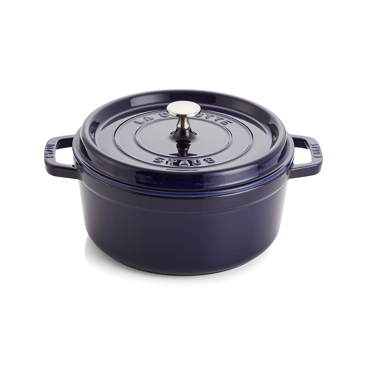 Staub Cast Iron 4-qt Round Cocotte with Glass Lid - Dark Blue, 4-qt - City  Market