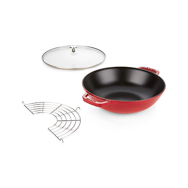 Staub Cherry Red 4-Piece Stackable Cookware Set + Reviews, Crate & Barrel