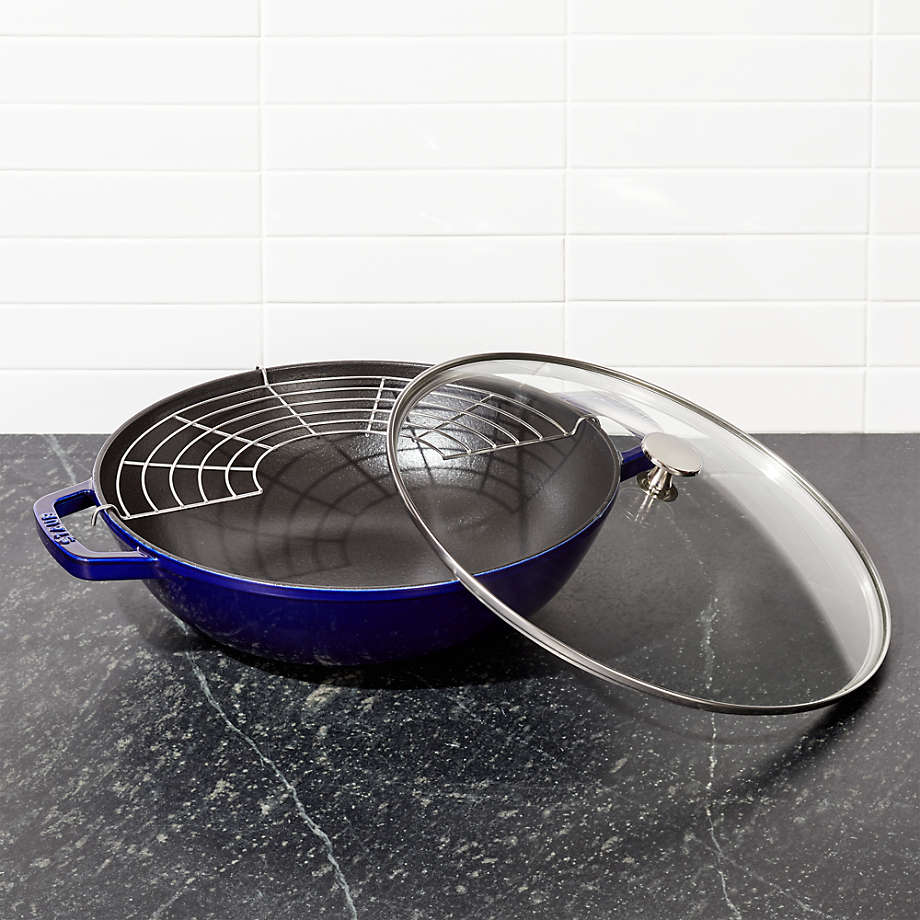 Staub Dark Blue Perfect Pan + Reviews Crate & Barrel