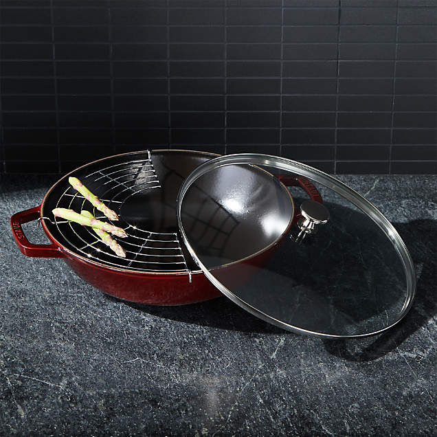 Staub Matte Black Perfect Pan + Reviews Crate & Barrel