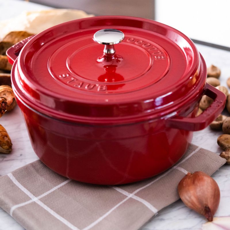 Staub ® 4-Qt Cherry Red Round Cocotte - image 1 of 9