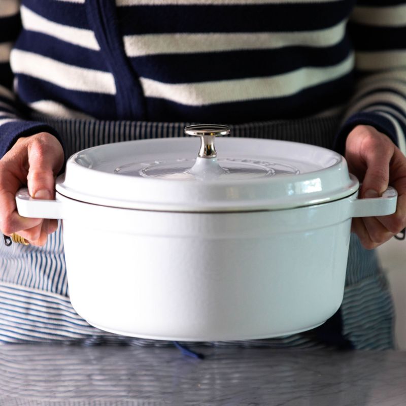 Staub ® White 4-Qt. Round Cocotte - image 2 of 7