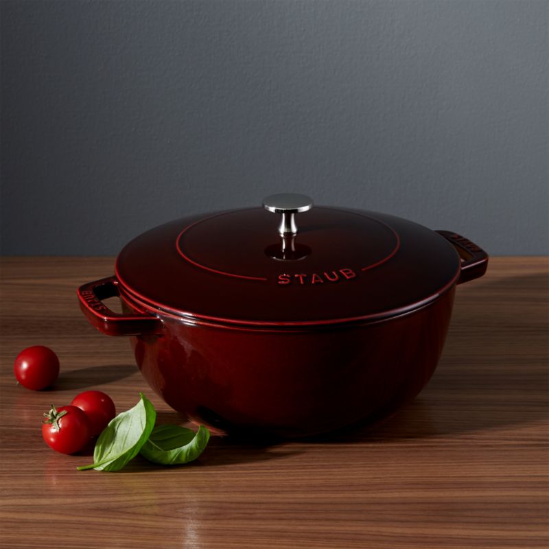 Staub Cast Iron 3.75-qt Essential French Oven with Lilly Lid