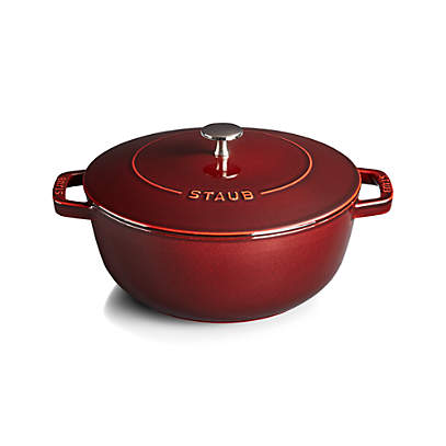 Staub Cast Iron 3.75-qt Essential French Oven with Lilly Lid - Grenadine 