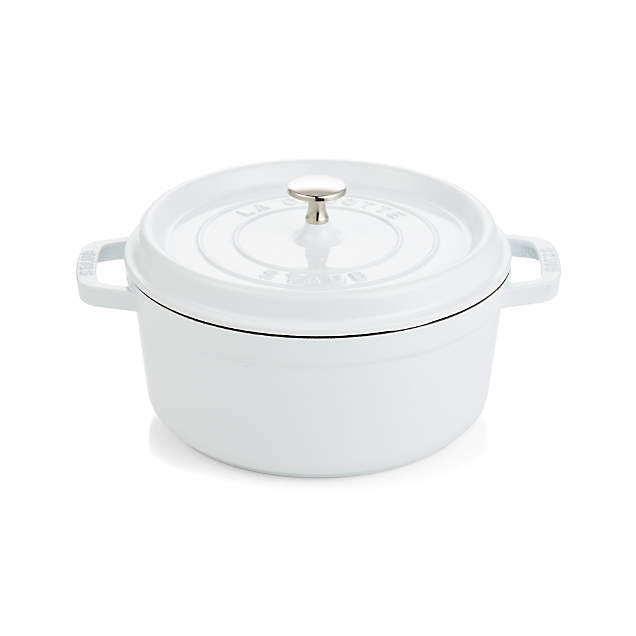 Staub 7-Qt White Cocotte + Reviews | Crate & Barrel