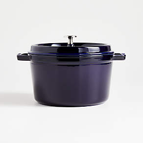 Staub 5.75 quart Turquoise Oval Dutch Oven with Rooster Knob - Whisk