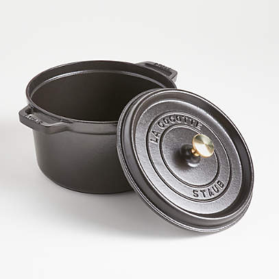 Staub Cast Iron Dutch Oven 5-qt Tall Cocotte, Made in France, Serves 5-6,  Cherry