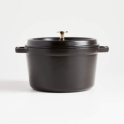 Staub Tall Dutch Oven - 5-qt Cast Iron Cocotte - Matte Black – Cutlery and  More