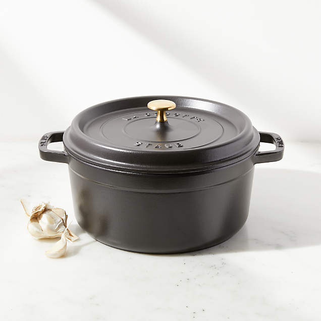 Staub 7-Qt White Cocotte + Reviews | Crate & Barrel