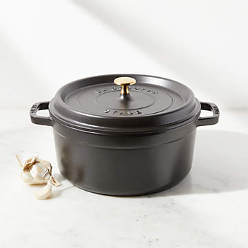 Staub Cast Iron Round Cocotte, Dutch Oven, 7-quart, serves 7-8, Made in  France, White, 7-qt - Kroger