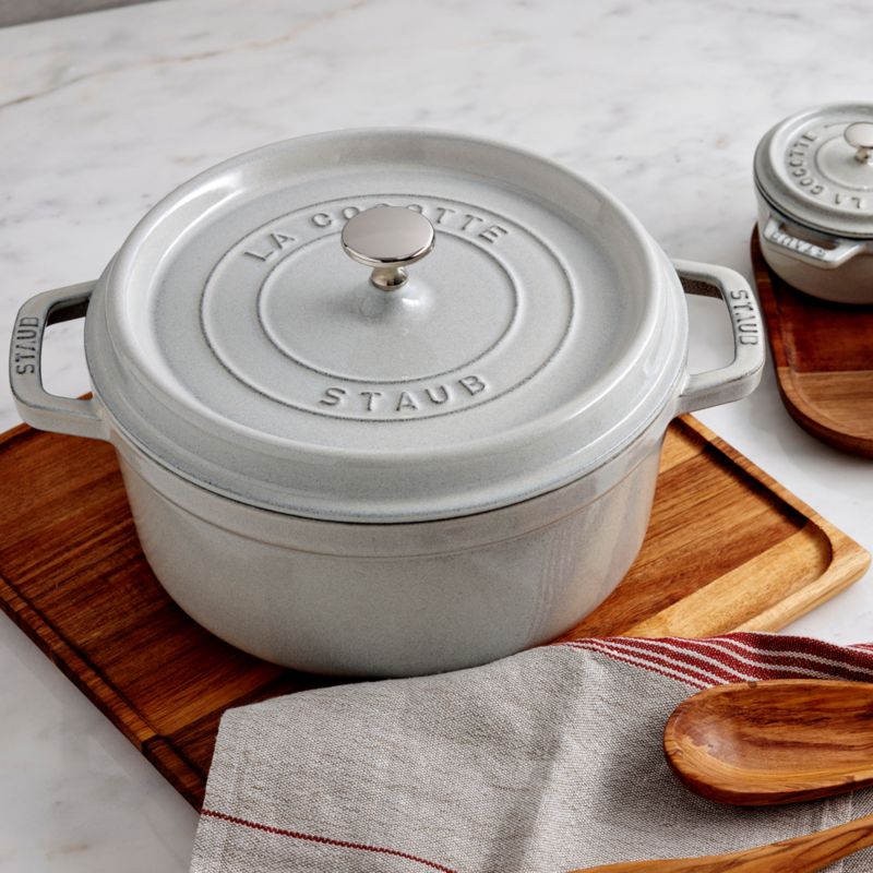 Staub ® 5.5-Qt. White Truffle Round Cocotte - image 2 of 3