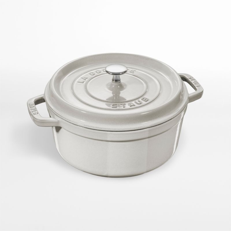 Staub ® 5.5-Qt. White Truffle Round Cocotte - image 0 of 3