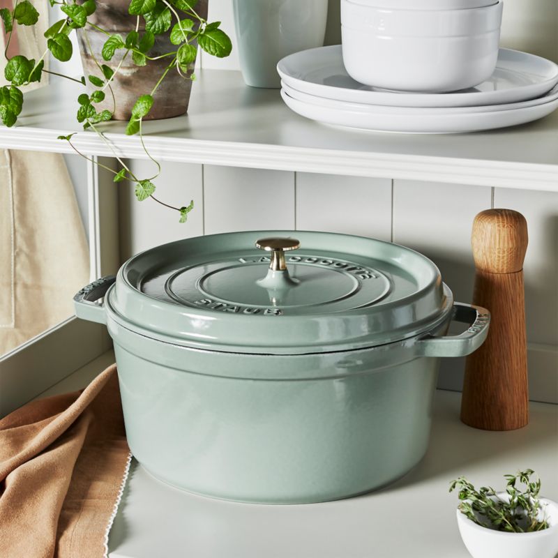 Staub ® 5.5-Qt. Eucalyptus Round Cocotte - image 5 of 8