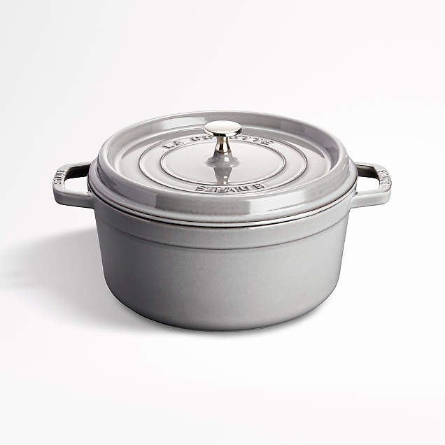 Staub 7-Qt Basil Round Cocotte + Reviews | Crate & Barrel