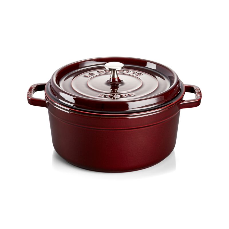 Staub 5.5-Qt Round Grenadine Red Cocotte - image 8 of 11