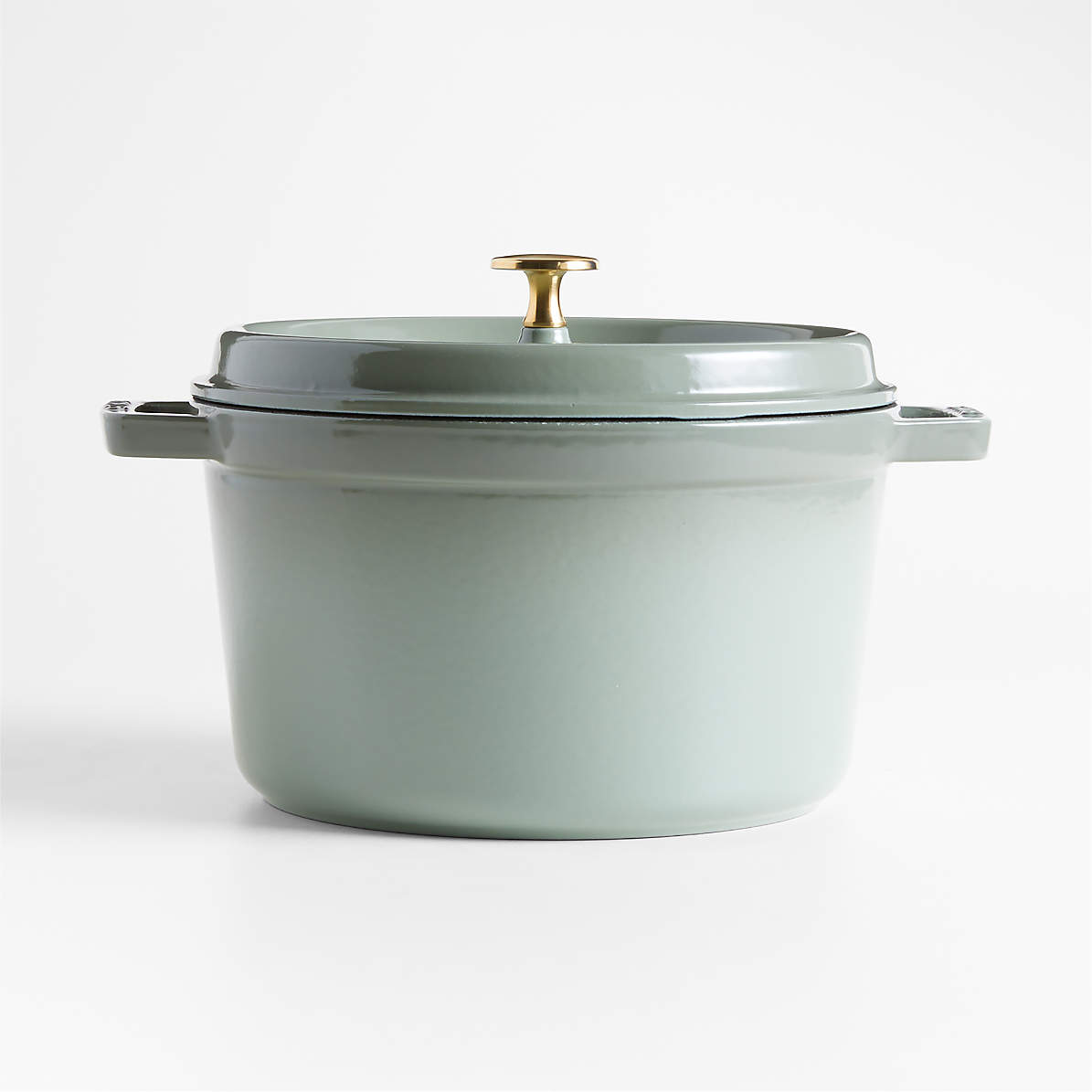  Staub Round 5qt. Cocotte in Basil: Dutch Ovens: Home & Kitchen