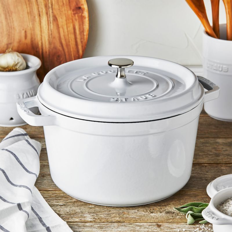 Staub 5-Qt. White Tall Round Cocotte - image 1 of 3