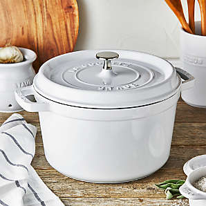 2-in-1 Enameled Cast Iron Cocotte Double Braiser Pan with Grill Lid 3.3  Quarts - Barbecue 