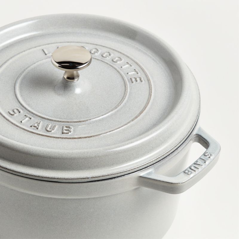 Staub 5Qt. White Truffle Tall Round Cocotte Crate & Barrel