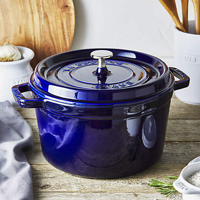 Staub 9 Qt. Cast Iron Round Dutch Oven in Black – Premium Home Source