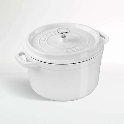 Staub 5-Qt. White Tall Round Cocotte