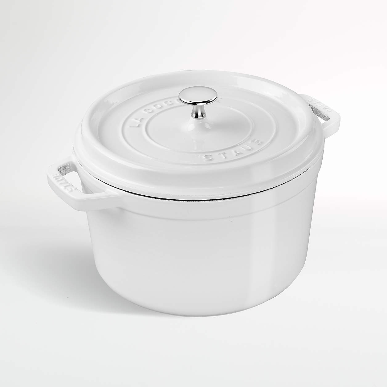 Staub 5-Qt. White Tall Round Cocotte