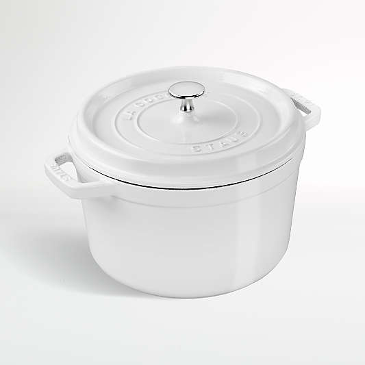 Staub 5-Qt. White Tall Round Cocotte