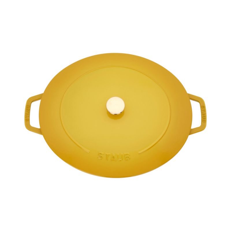 Staub 6.25-Qt. Citron Enameled Cast Iron Shallow Oval Dutch Oven - image 11 of 11