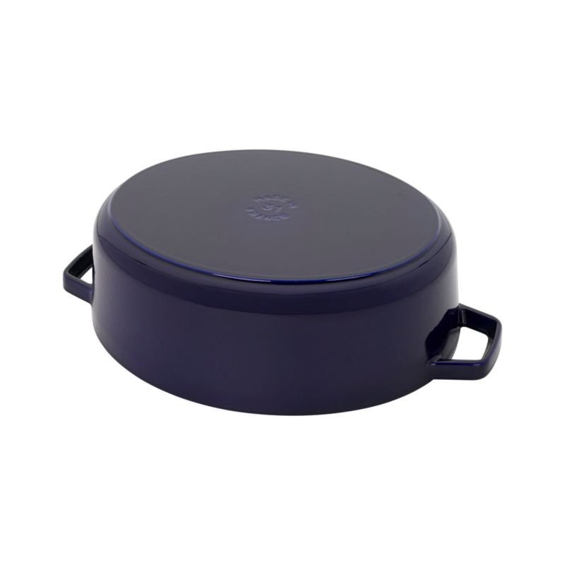 Staub 6.25-Qt Dark Blue Enameled Cast Iron Shallow Oval Dutch Oven - image 9 of 9