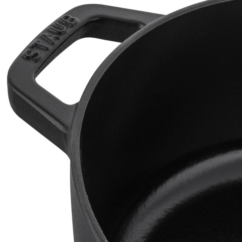 Staub 6.25-Qt. Matte Black Enameled Cast Iron Shallow Oval Dutch Oven