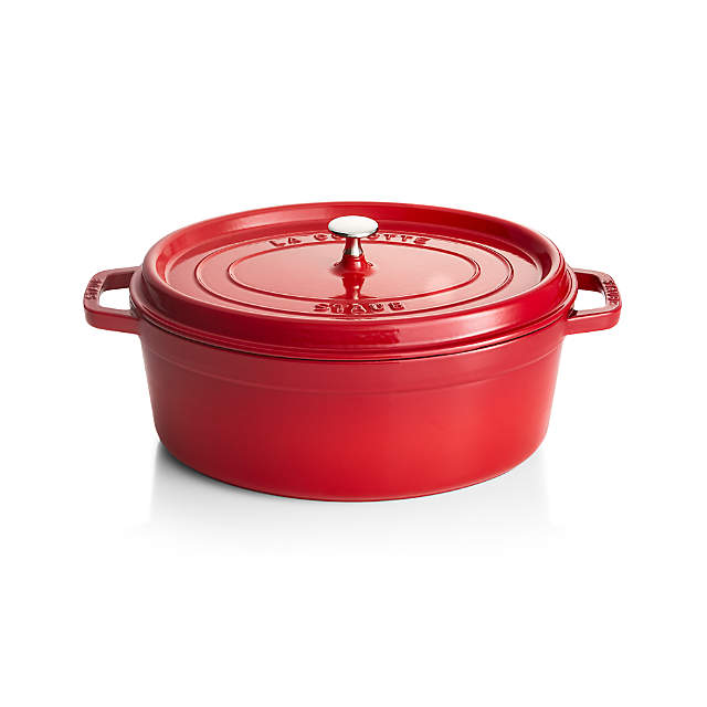 Crate&Barrel Staub ® 7-Qt Cherry Red Oval Cocotte