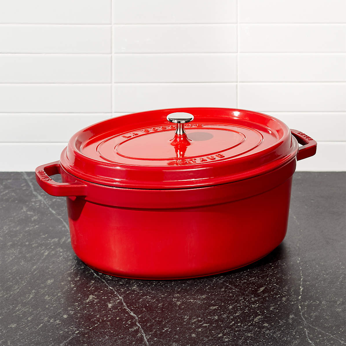 Staub 7-Qt Cherry Red Oval Cocotte + Reviews
