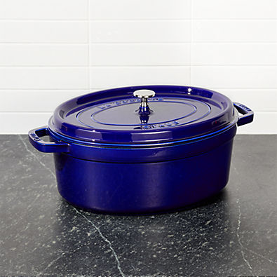 View Staub ® 7-Qt Dark Blue Oval Cocotte details