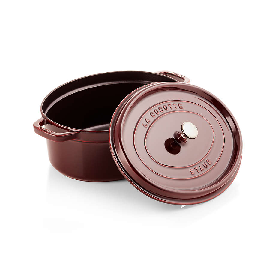 Staub Oval Dutch Oven - 7-qt Cast Iron Cocotte - Grenadine