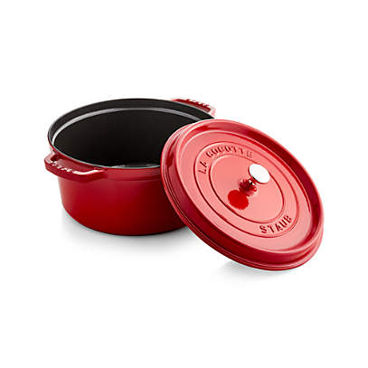 Staub Round Dutch Oven 7qt - Cherry Red 1102806