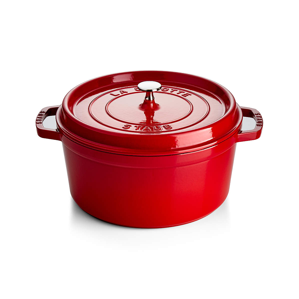 Staub Round Dutch Oven 7qt - Cherry Red 1102806