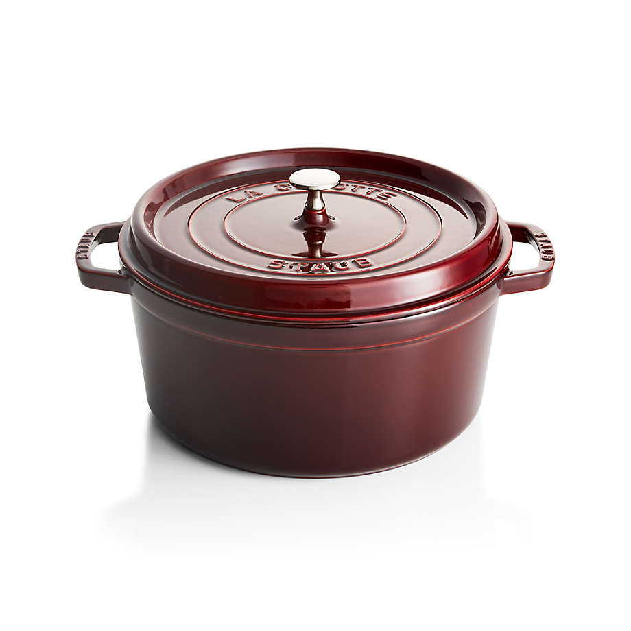 Staub Cast Iron 7 Quart Round Cocotte Grenadine