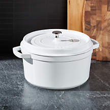 Staub 7-Qt White Cocotte + Reviews | Crate & Barrel