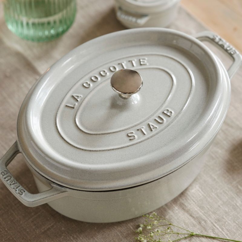 Staub ® 7-Qt. White Truffle Oval Cocotte - image 1 of 4