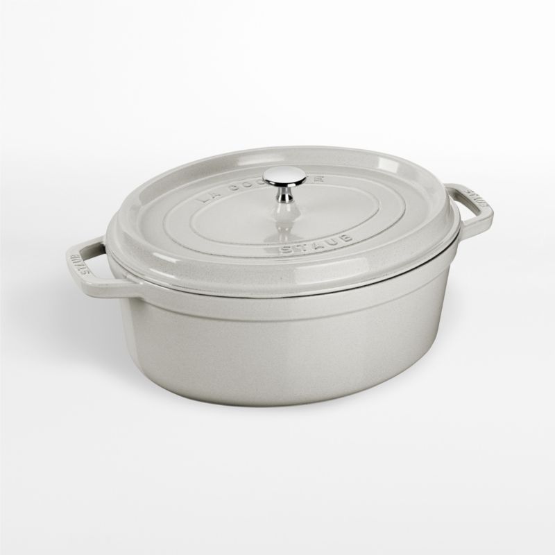 Staub ® 7-Qt. White Truffle Oval Cocotte