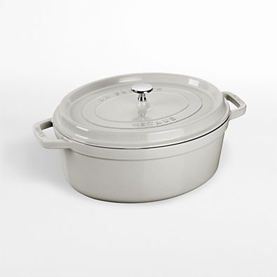 View Staub ® 7-Qt. White Truffle Oval Cocotte details