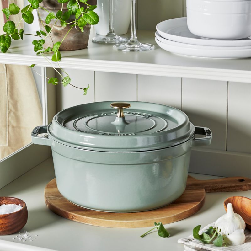 Staub ® 7-Qt. Eucalyptus Round Cocotte - image 1 of 4