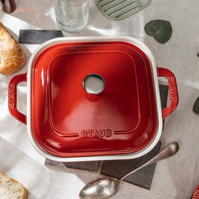 Staub ® Cherry 9" Square Covered Baker - image 2 of 9