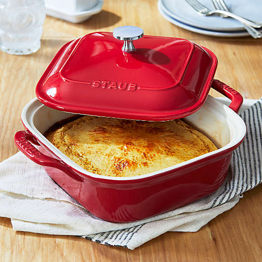 Staub ® Cherry 9" Square Covered Baker