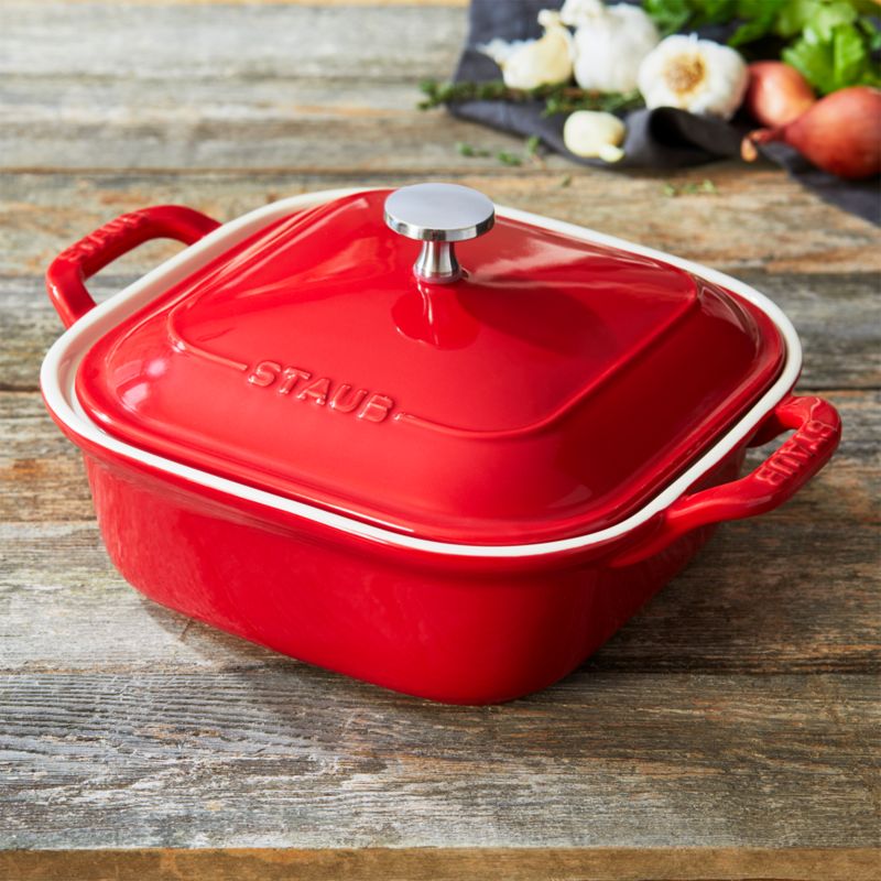 Staub ® Cherry 9" Square Covered Baker - image 5 of 9