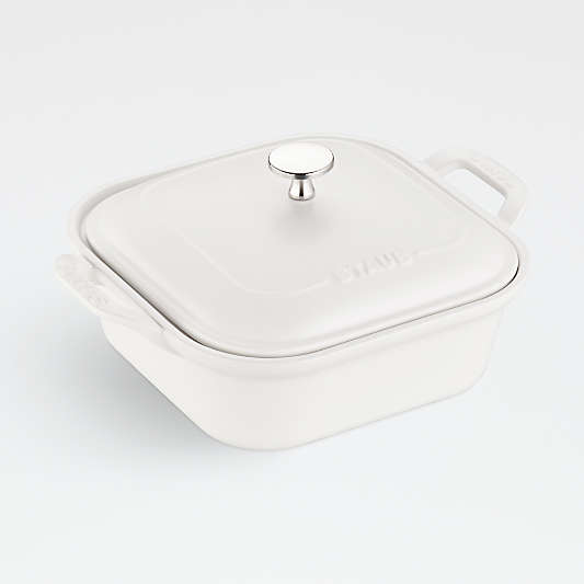 Staub ® 9" Matte White Square Covered Baking Dish