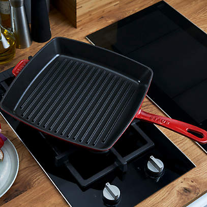 Staub Cast Iron Square American Grill Pan, Black, 30 cm